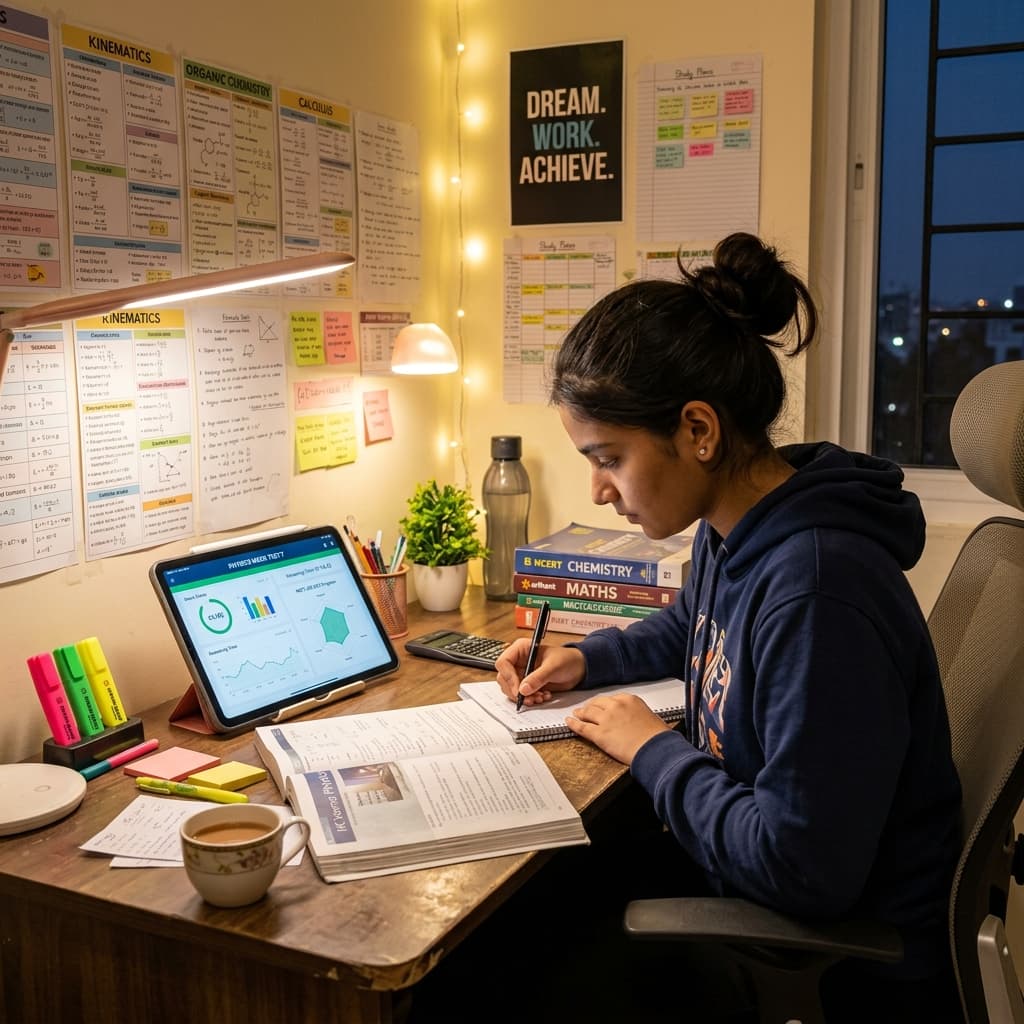 JEE NEET Aspirant Studying with Vani AI